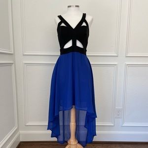 Blue/Black High Low Dress